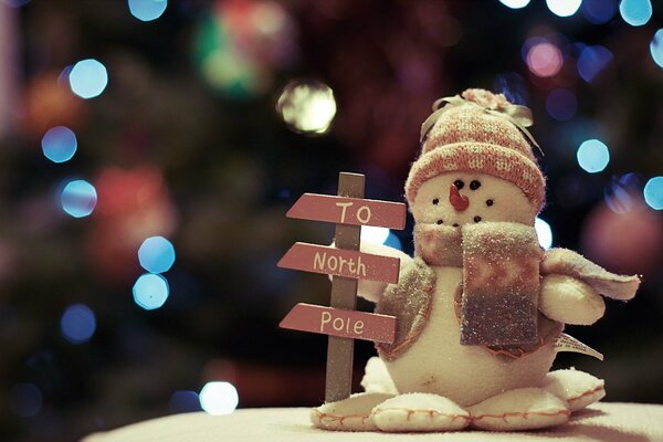 Cute snowman toy in pink