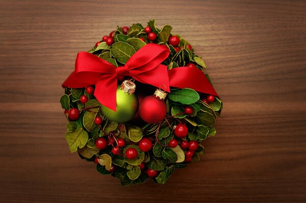 A festive wreath for Christmas. Decoration for the new year