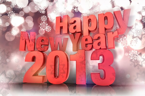 Inscripción en Inglés feliz año nuevo 2013