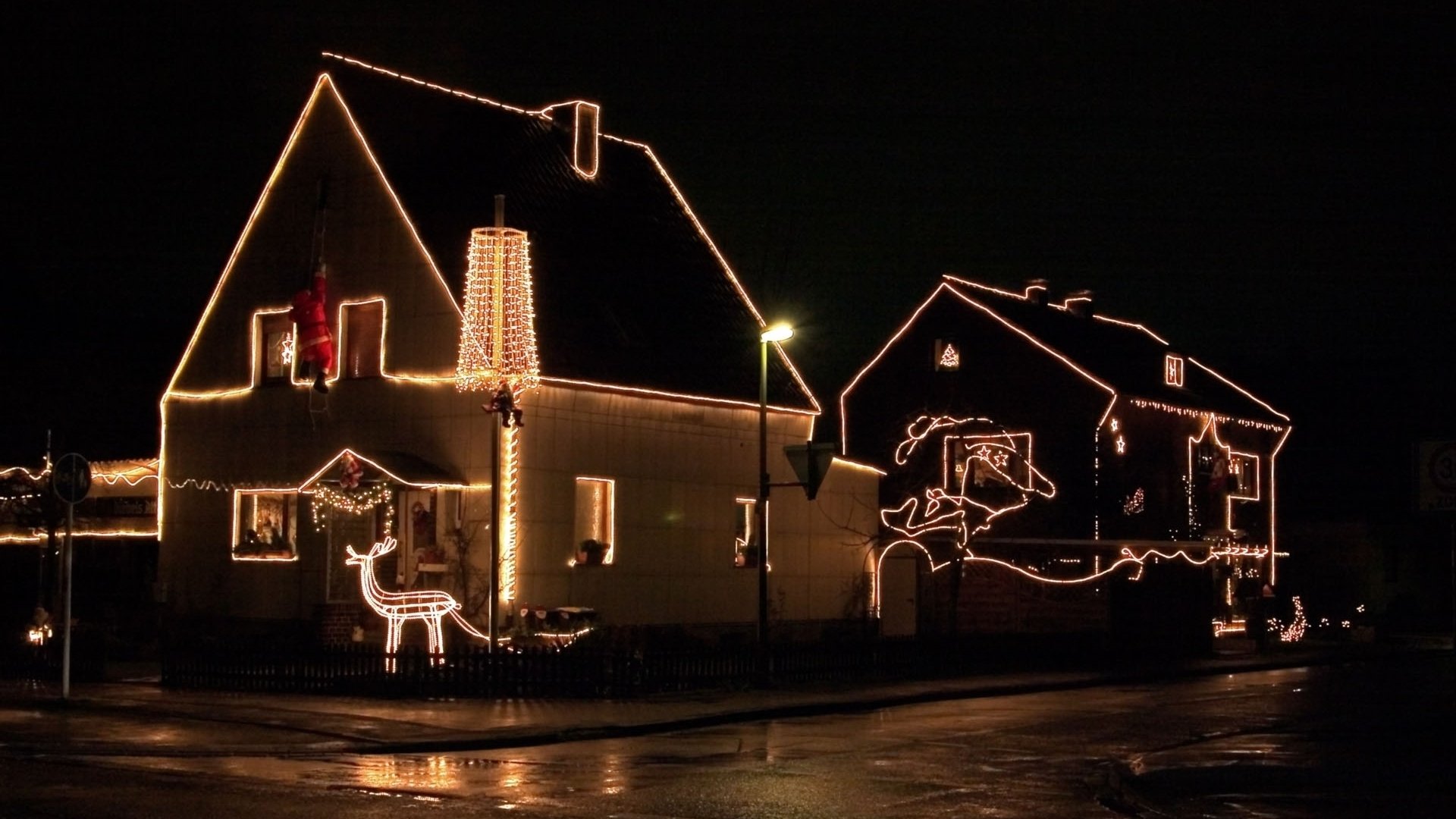 hogar navidad decoración noche