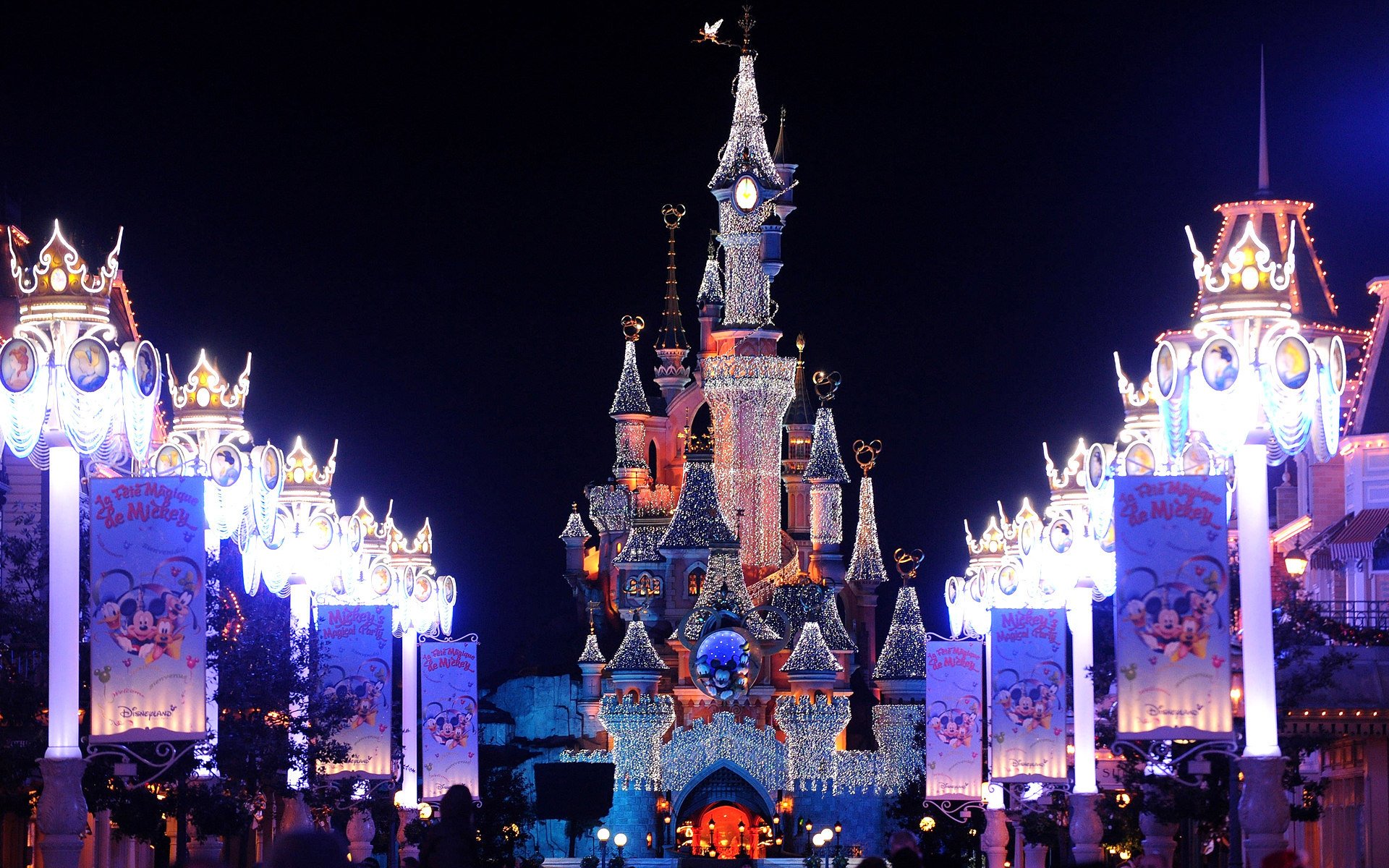 navidad castillo francia parís disneyland luces de navidad luces decoración