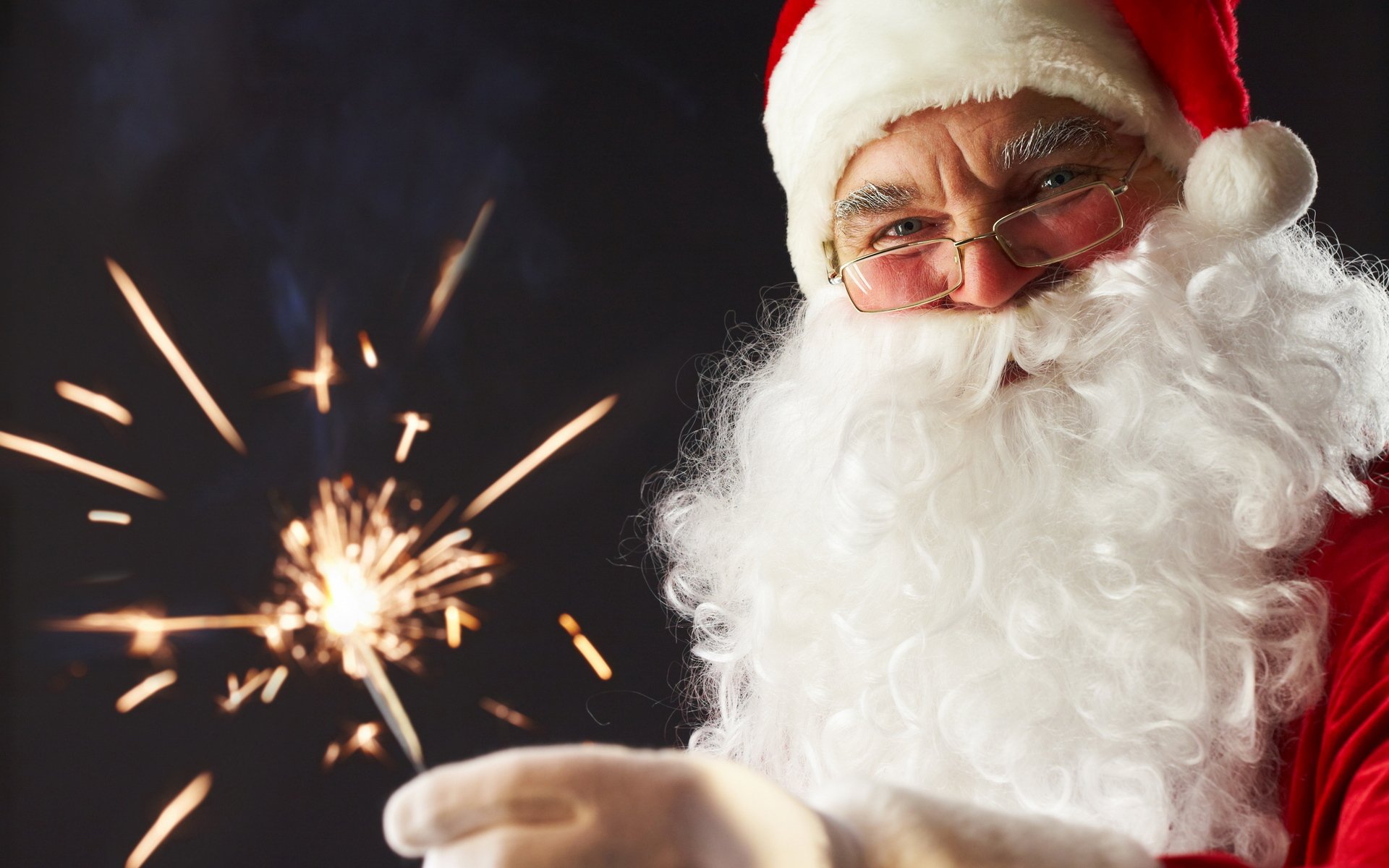 neujahr weihnachtsmann lächelt bart lächeln neujahrshintergrund