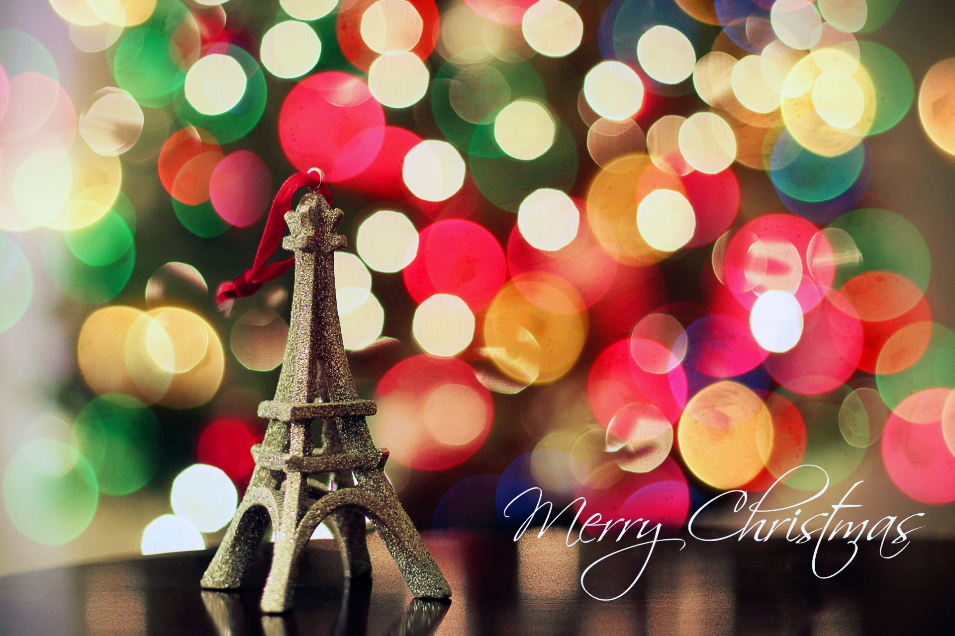 nuovo anno buon natale luci bokeh torre eiffel vacanza umore