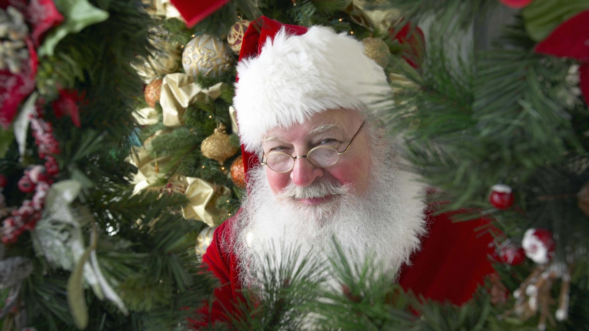 vacances nouvel an père noël père noël humeur sourire ballons décoration enfance