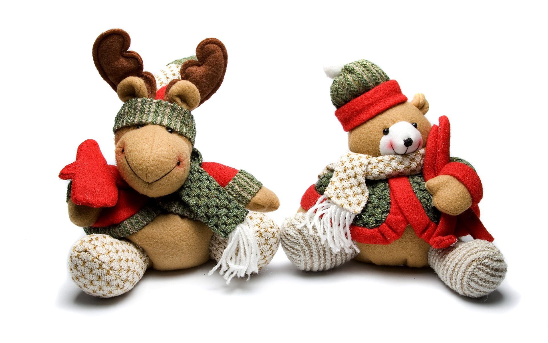 nouvel an vacances vacances joyeux noël cadeau jouet ours en peluche cerf rouge vert