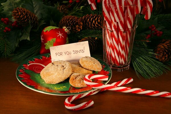 Cookies and lollipops for Santa Claus