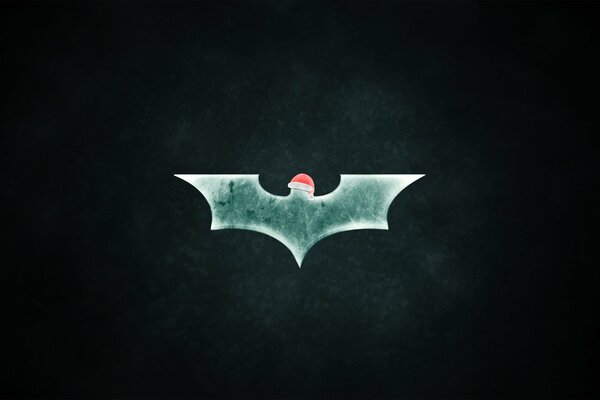 Festliche Batman-Logo auf schwarzem Hintergrund