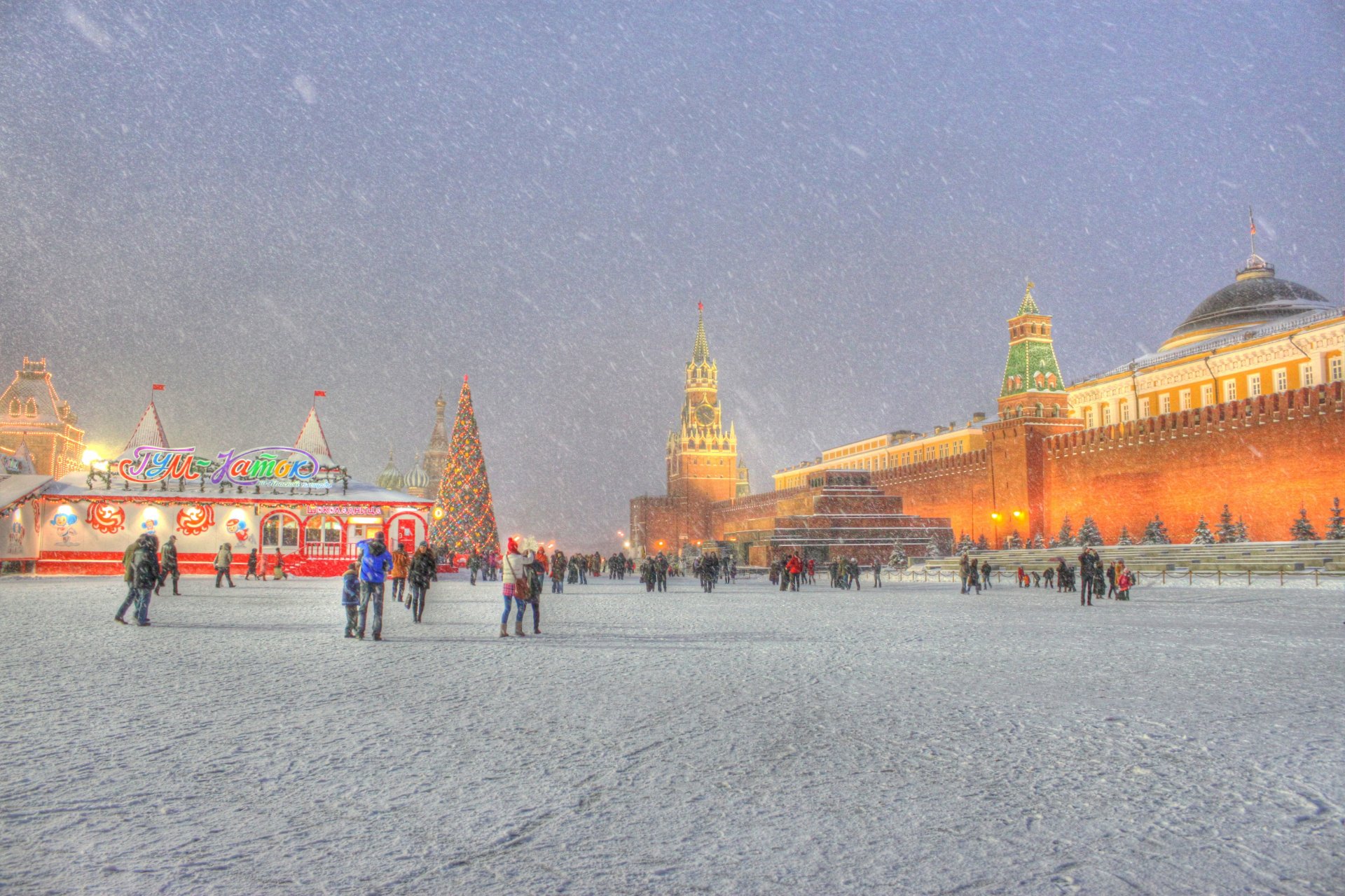 neujahr roter platz moskau