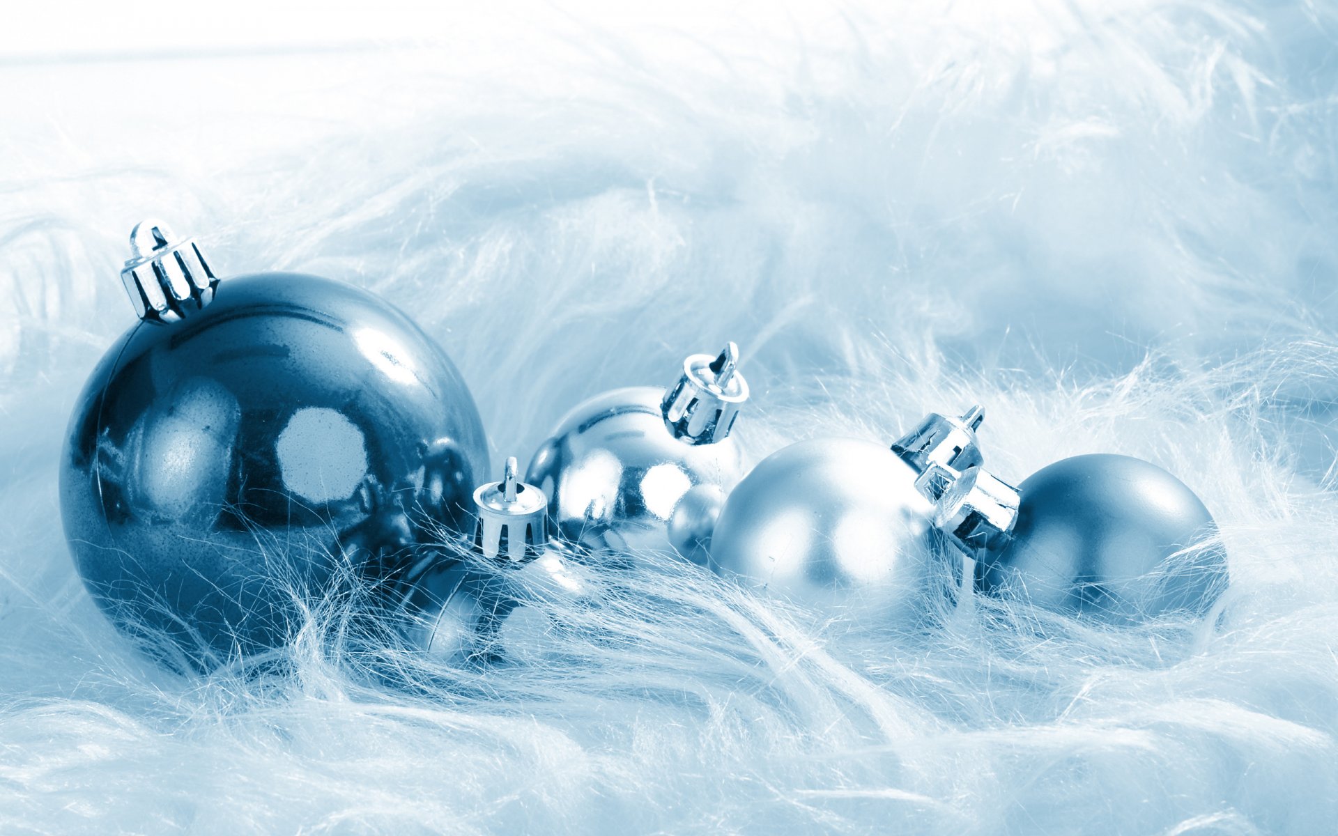 christmas decorations balls blue pile