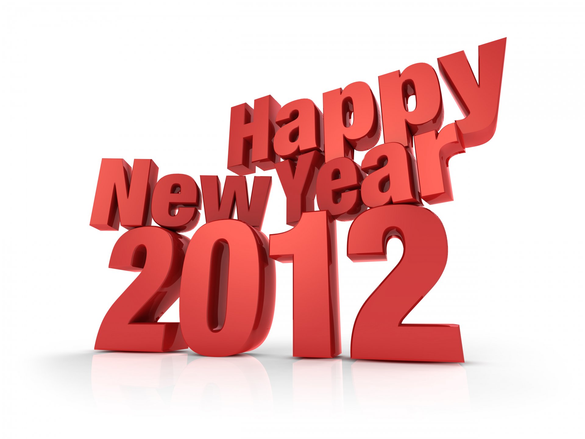 2012 happy new year 3d background