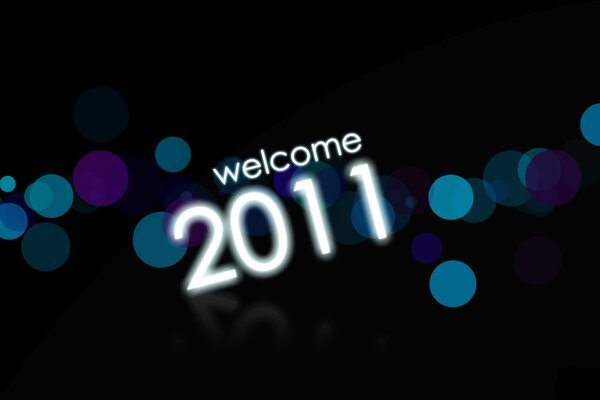 Imagen Bienvenido al año 2011. En el fondo de las bolas