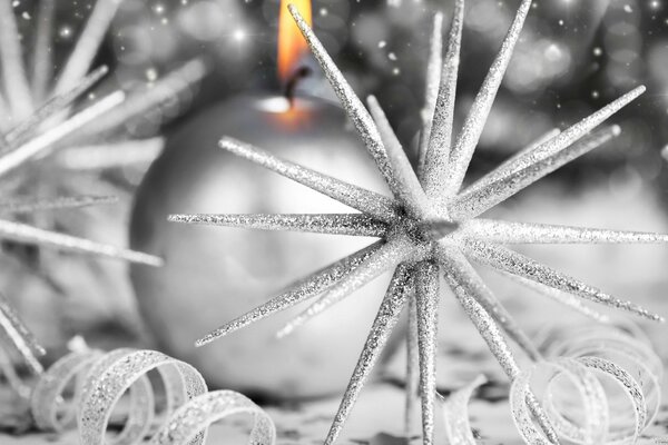 Jouets de Noël couleur argent