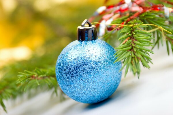 Shiny Blue Christmas Ball