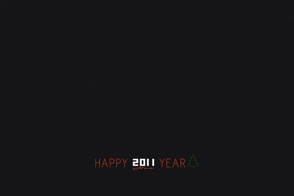 Minimalist New Year 2011 screensaver