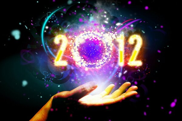 Tient l année 2012 dans sa main