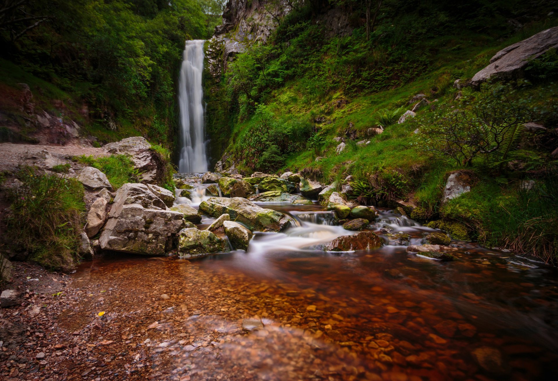 glenevin waterfall ireland waterfall stone