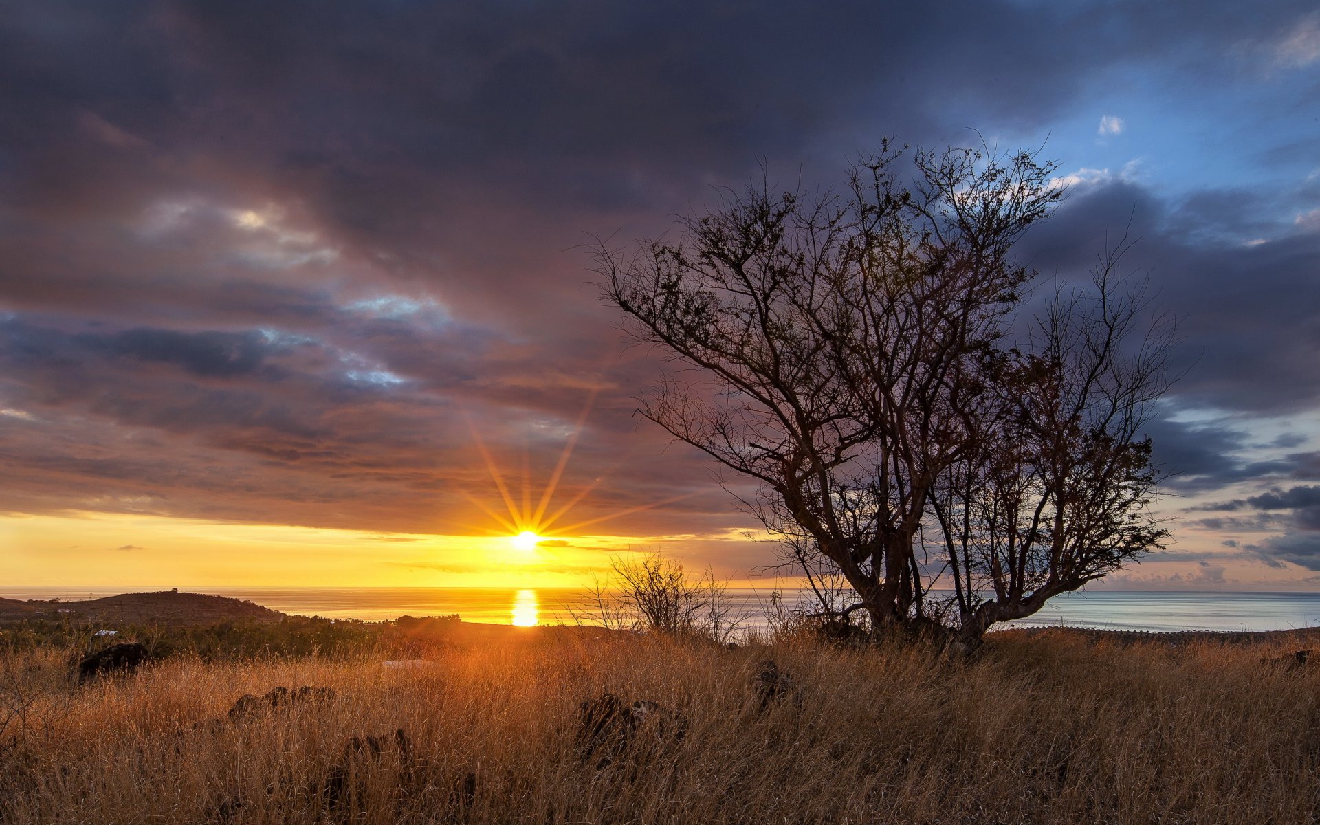 sonnenuntergang meer landschaft