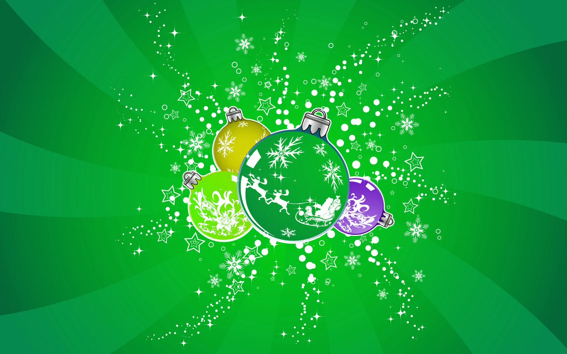 new year balls green