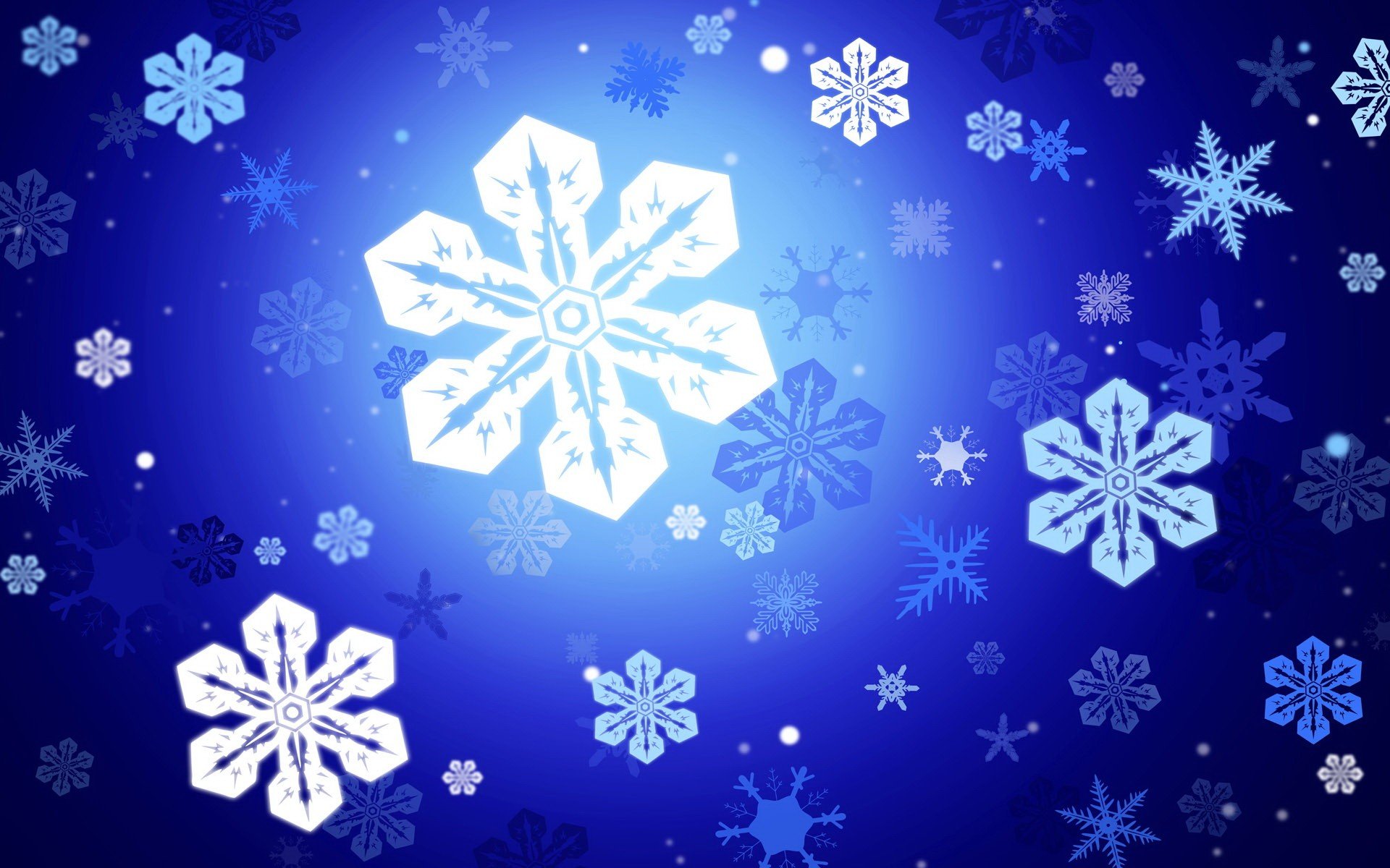 blue snowflakes vector