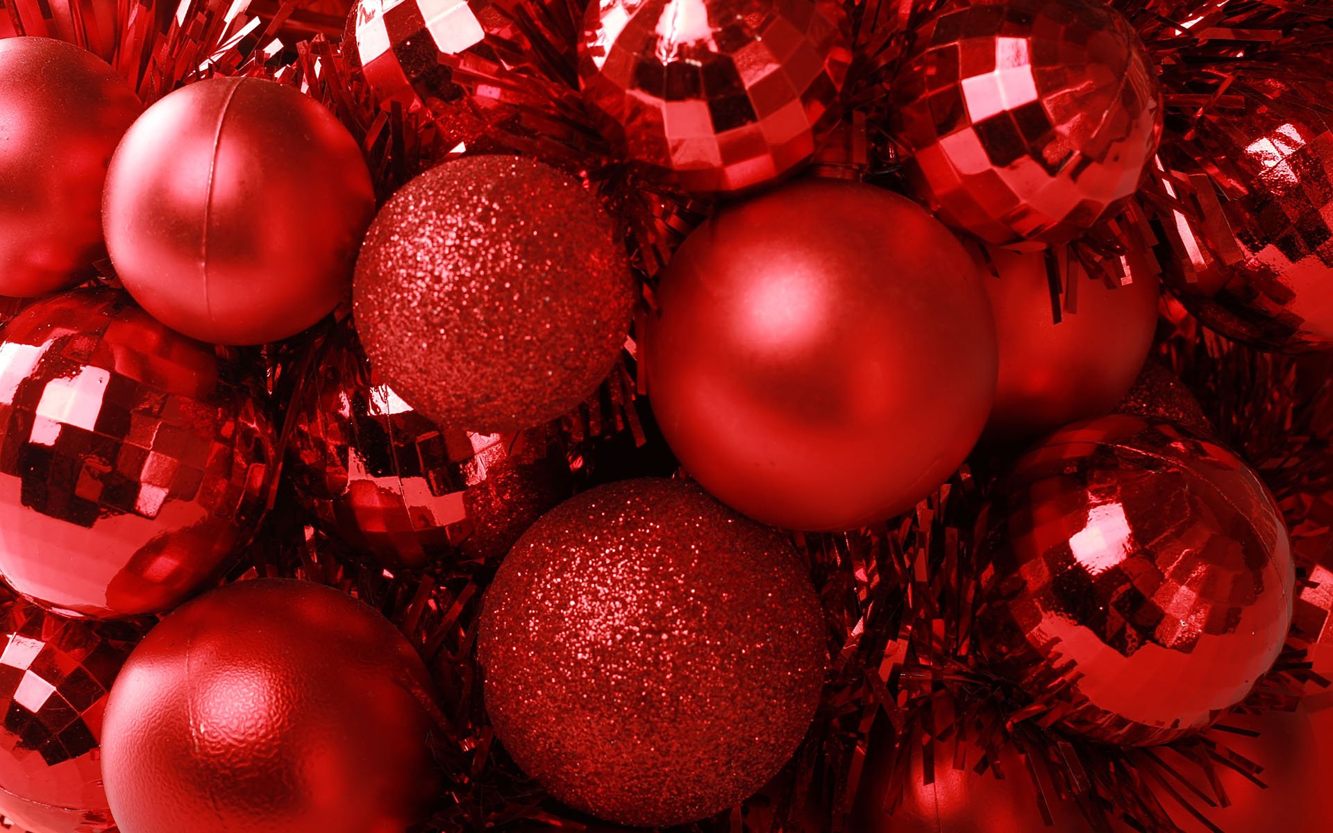 boules rouge tinsel