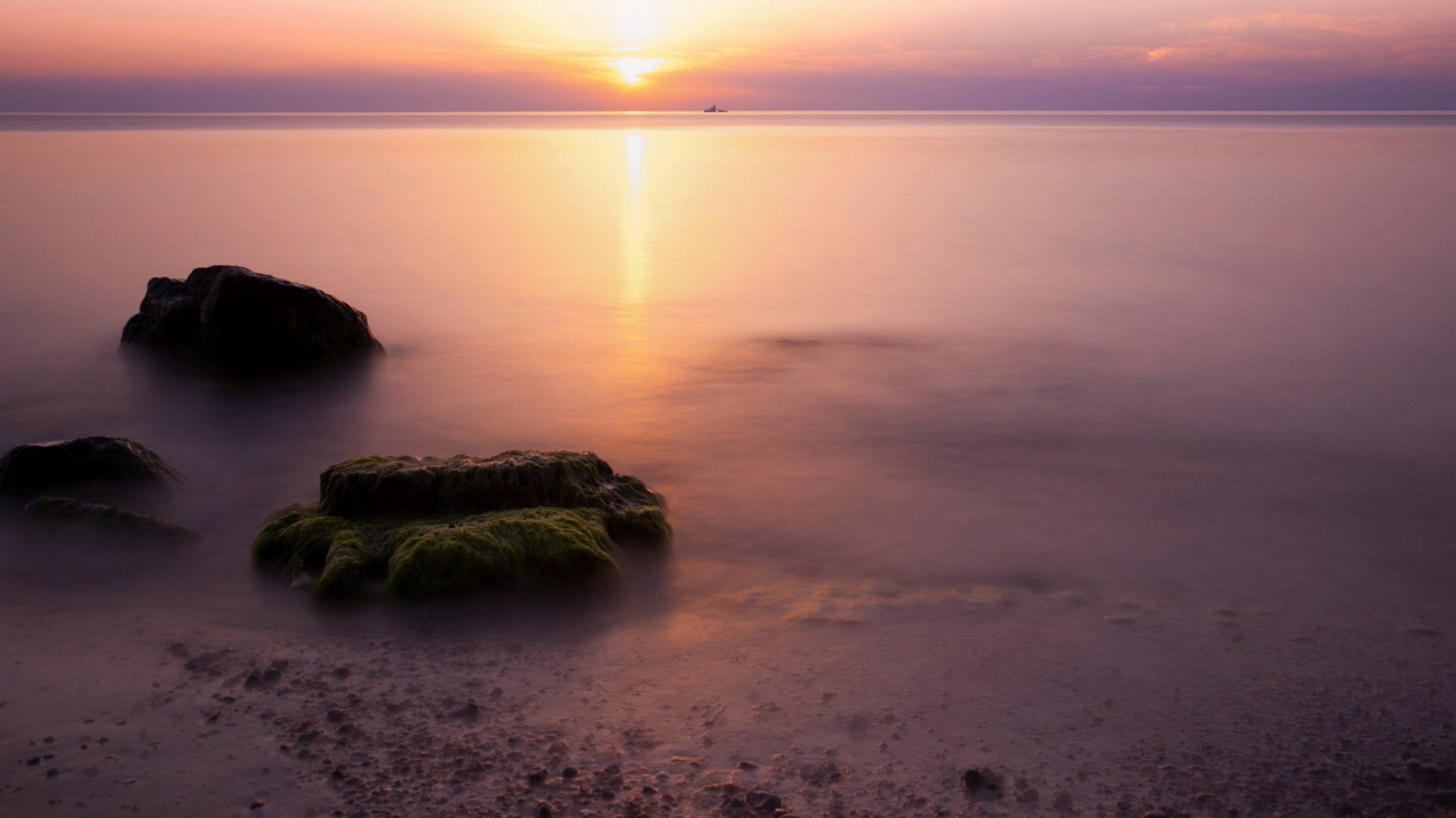 mer coucher de soleil paysage