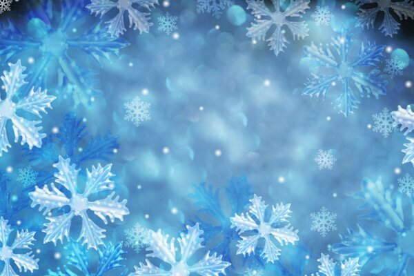 Motivo blu di piccoli fiocchi di neve