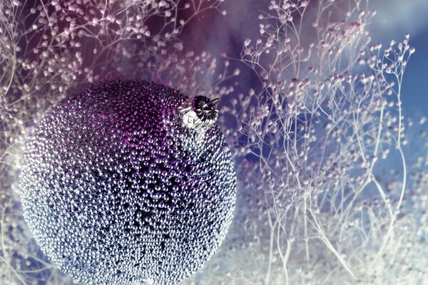 Ungewöhnliches silbrig-violettes Ball - Weihnachtsbaum-Spielzeug