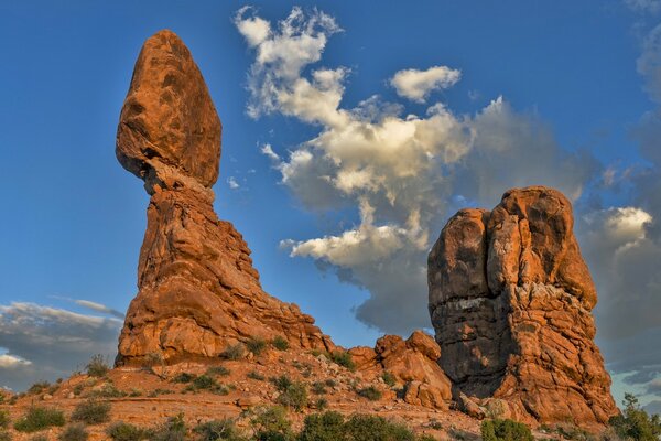 Nationalpark im Hintergrund des Sonnenuntergangs