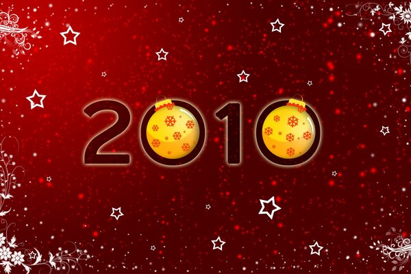 New Year 2010 with stars