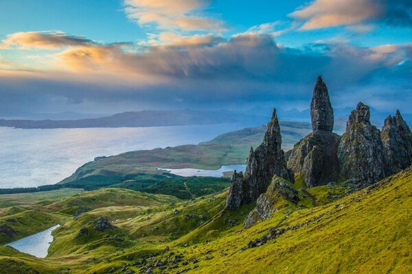 The Isle of Skye in Scotland and the valley