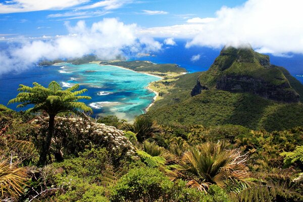 Panorama de l île Lord Howe en Australie