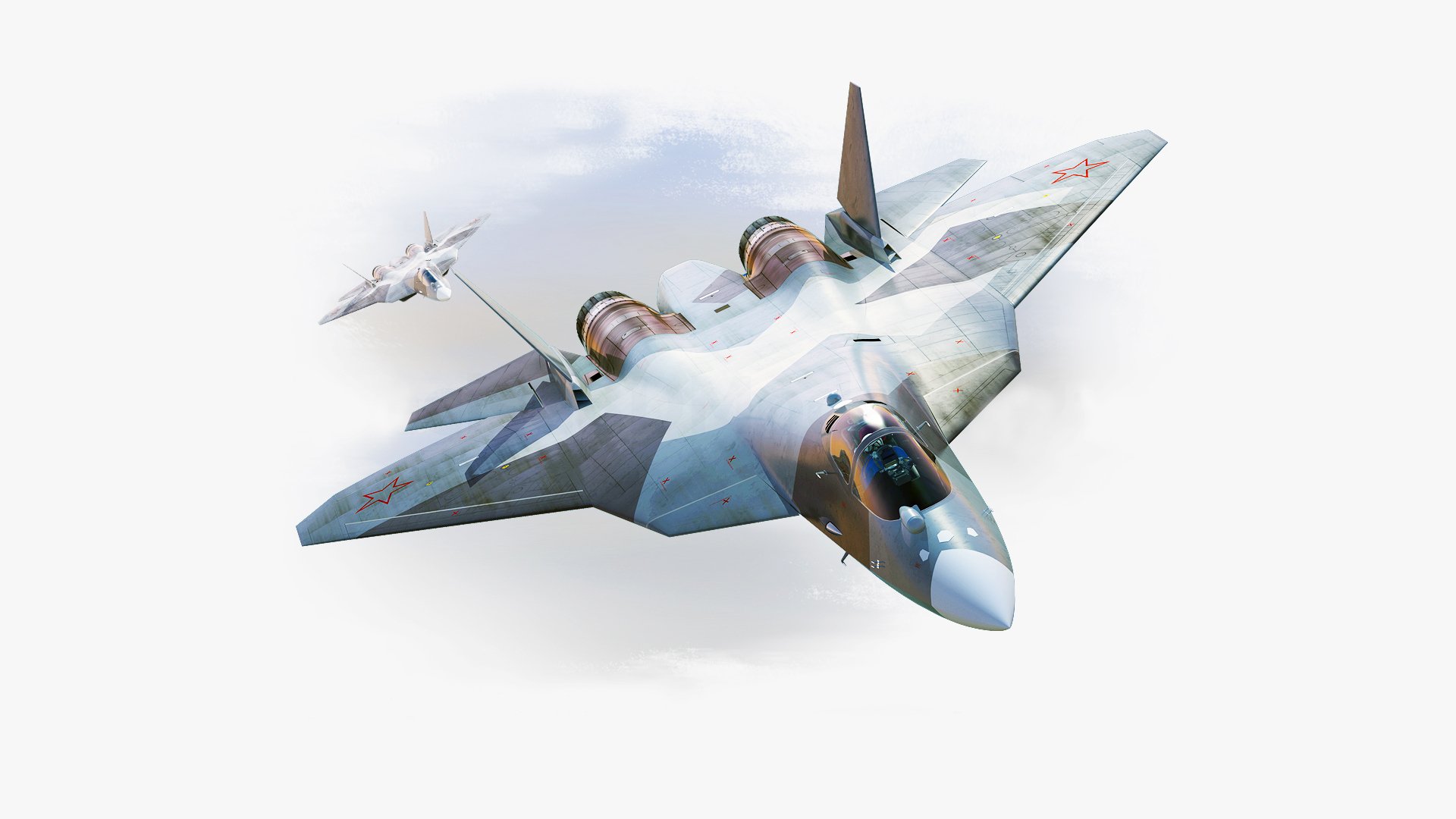 pak-fa of 50 aviation multi-purpose fighter air force russia picture flies plane two wings bow speed and dry