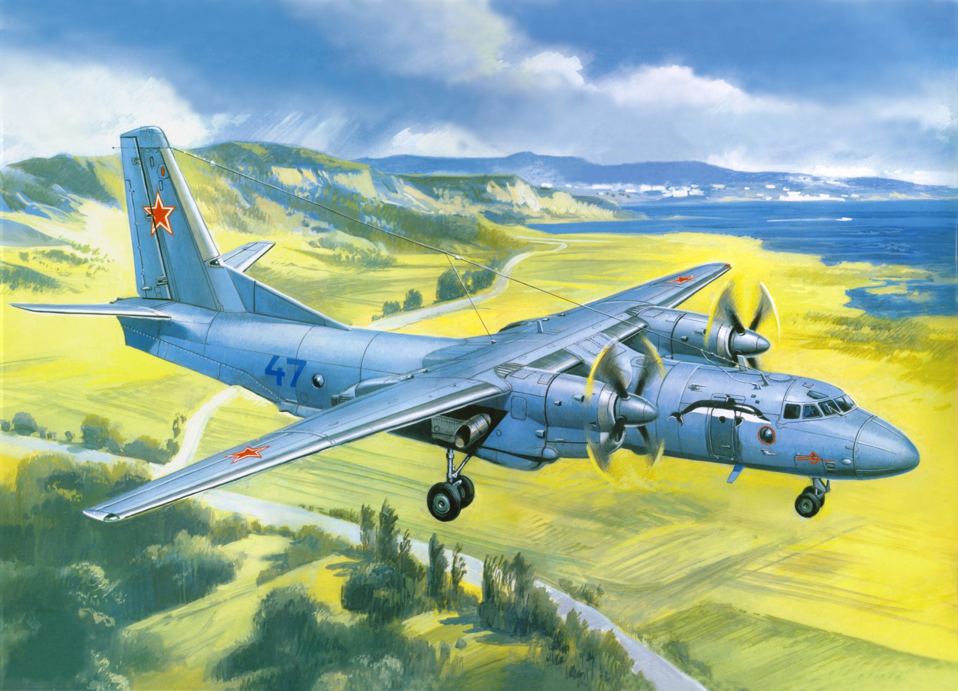 an-26 soviet military transport plane aviation