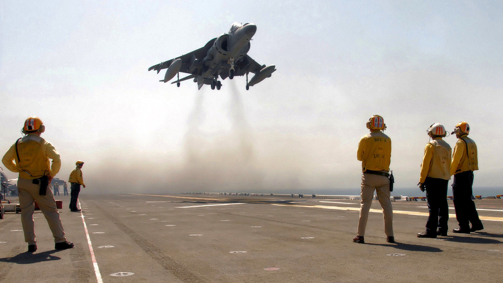 harrier cielo avión portaaviones despegue