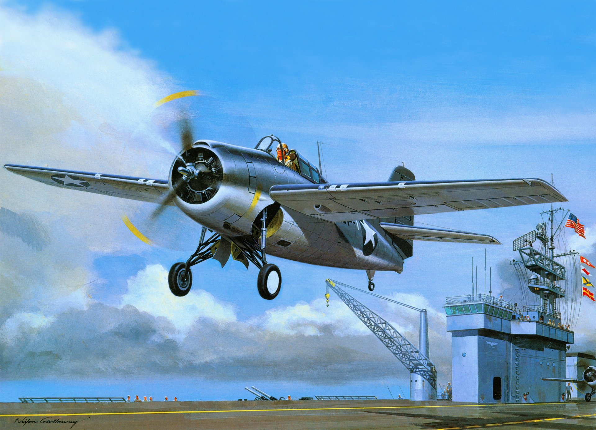 grumman f4f american deck fighter-bomber fly the carrier art