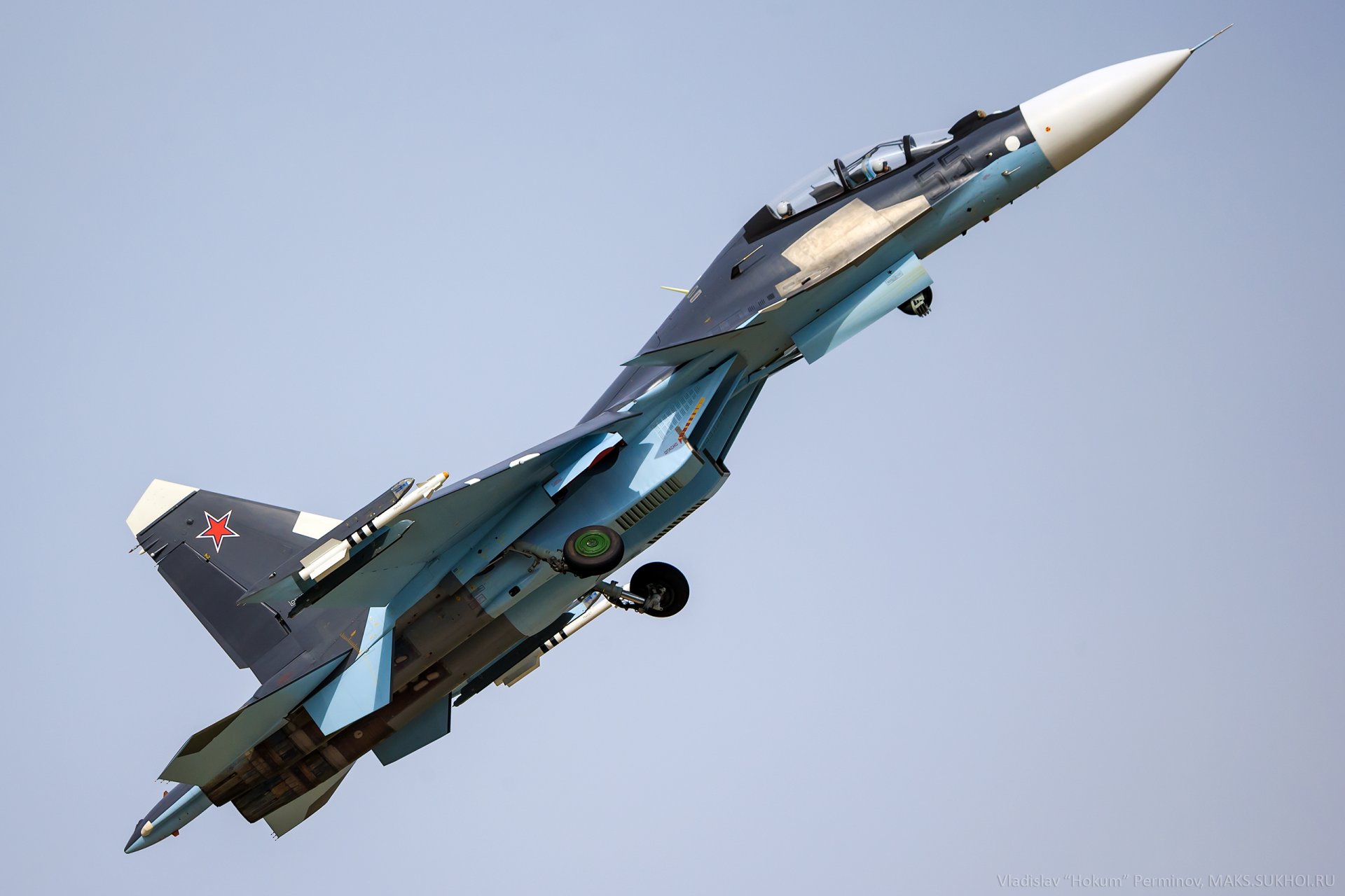 himmel flugzeug su-30cm mehrzweck- supermanövern mehrzweck - kampfjet russische luftwaffe