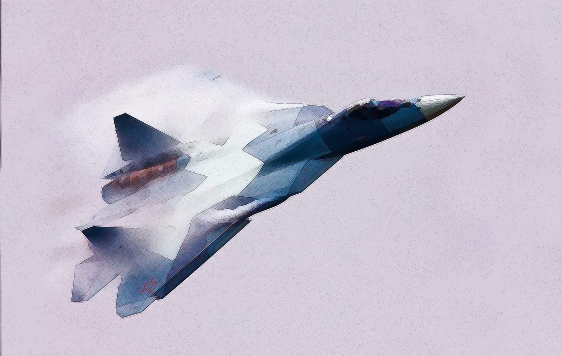 pak fa t-50 luftfahrt mehrzweck kämpfer luftwaffe russland zeichnung fliegt flugzeug trocken