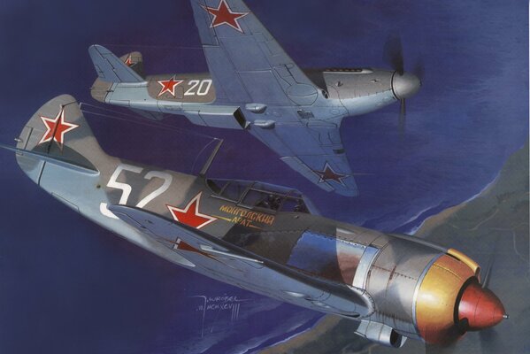 Soviet twin-engine fighters wallpaper