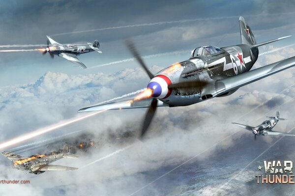 Shooting YAK-3 fighter and ON-111 bomber