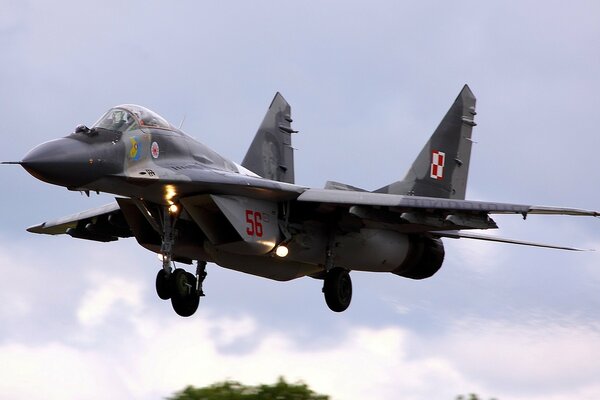 Samolot MiG 29-obraz w locie