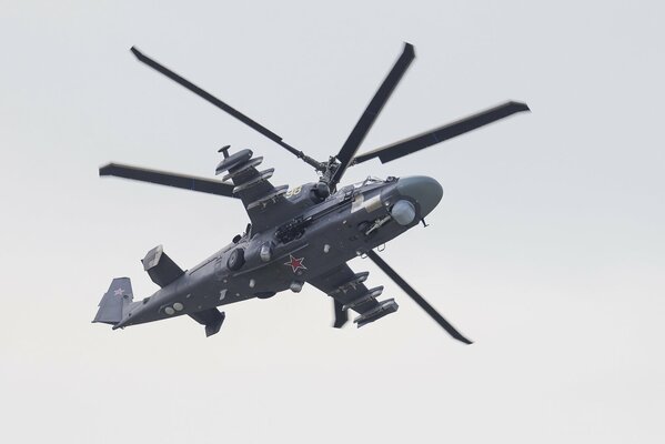 Rosyjski śmigłowiec szturmowy Aligator Ka-52