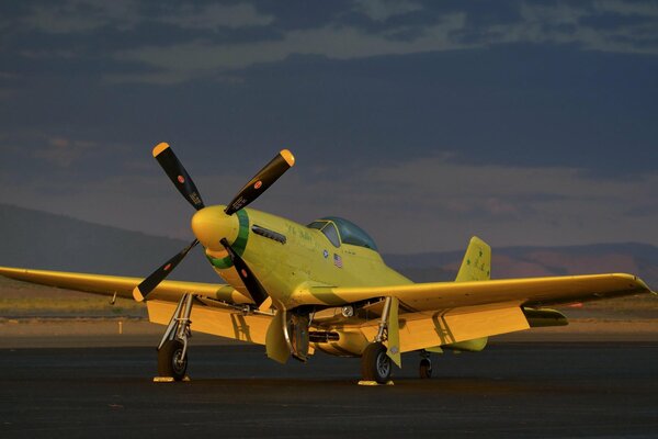 Flugzeug Mustang P -51 aus dem Zweiten Weltkrieg