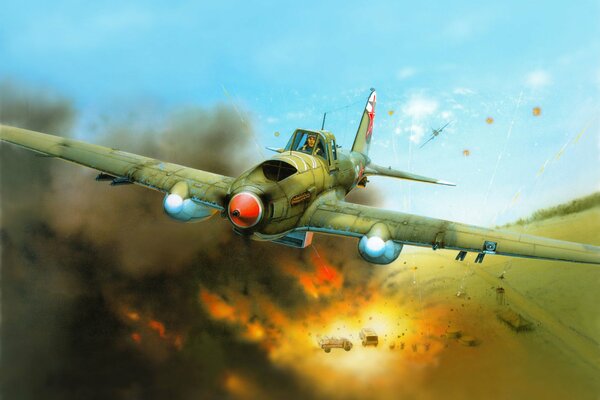 Attacco aereo della colonna tedesca