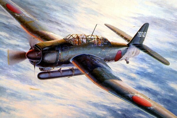 Drawing of a Japanese carrier-based torpedo bomber