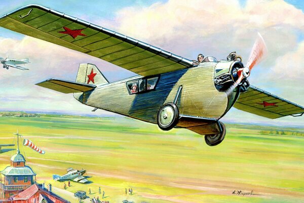 Figure USSR passenger plane