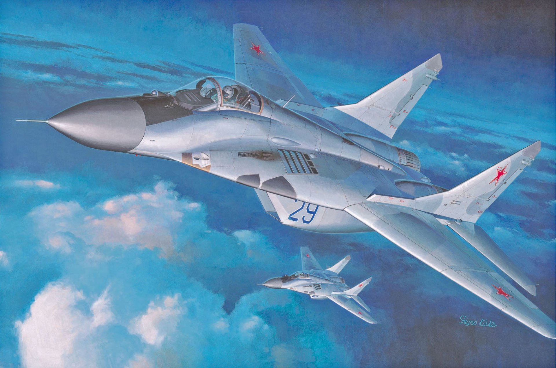 art plane mig-29 fulcrum point of the support soviet russia multi-purpose fighter generation developed by to design bureau instant air force of the russian federation