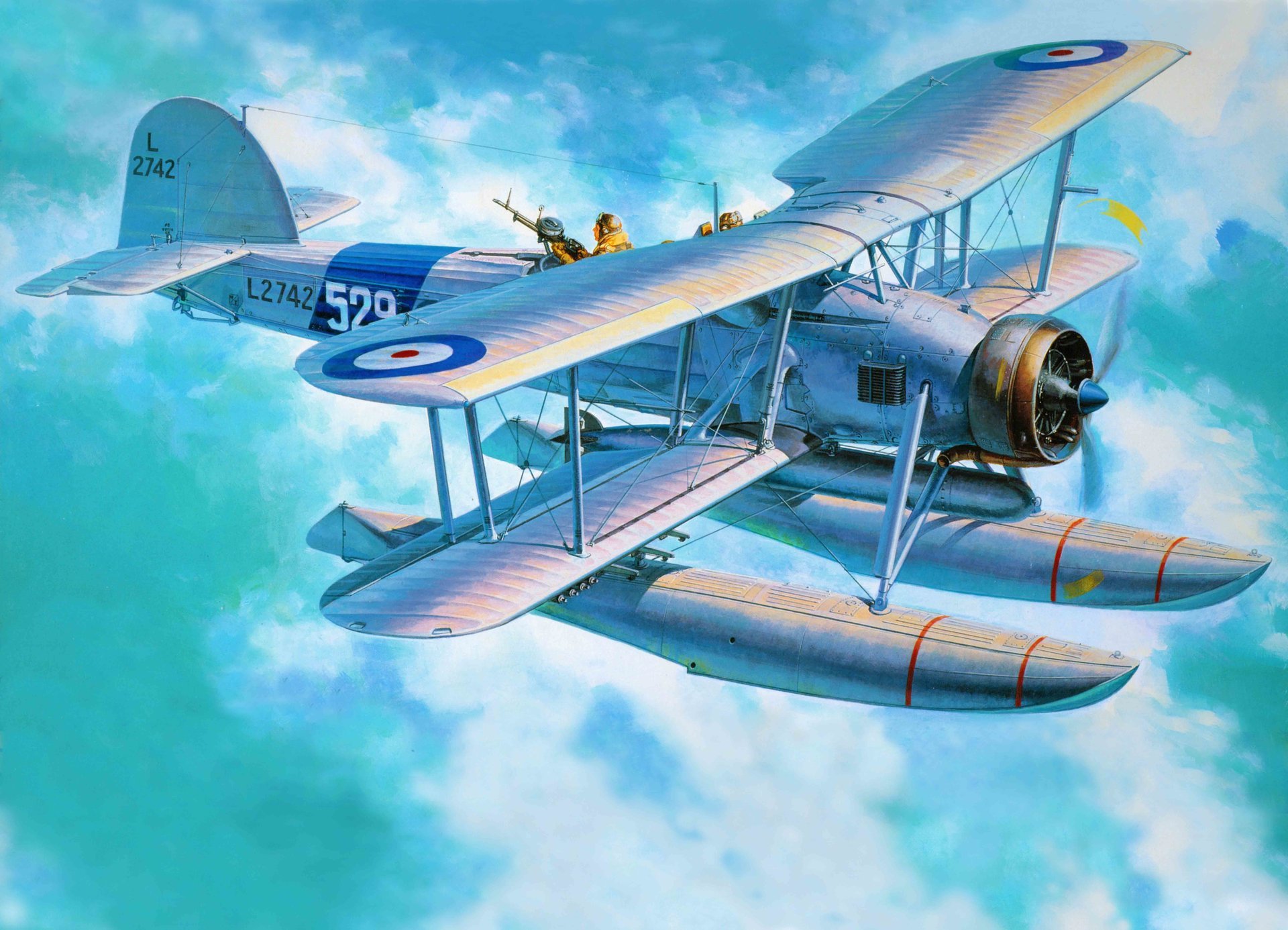 arte aereo fairey swordfish britannico aerosilurante bombardiere ww2