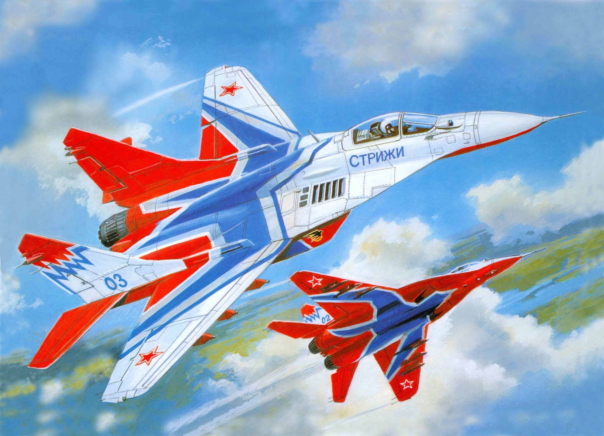 sztuka samolot mig-29 mig-29 radziecki rosyjski wielozadaniowy myśliwiec generacji opracowany w okb mig lotnictwo grupa akrobacja jerzyki na myśliwce wchodzi w skład 237-go gwardii proskurowskiego czerwonobłogosławionego orderu