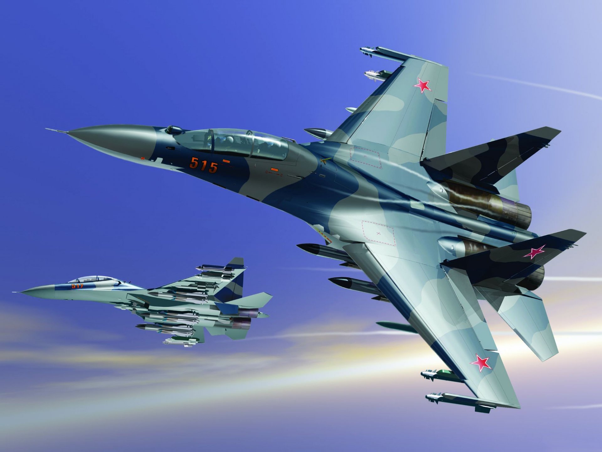 art samolot su-30mk dwumiejscowy wielozadaniowy myśliwiec szturmowy zmodernizowany komercyjny radziecki rosyjski przeznaczony do zdobywania przewagi powietrznej w atakowaniu celów naziemnych i powierzchniowych za pomocą kontrolowanego niekierowanego