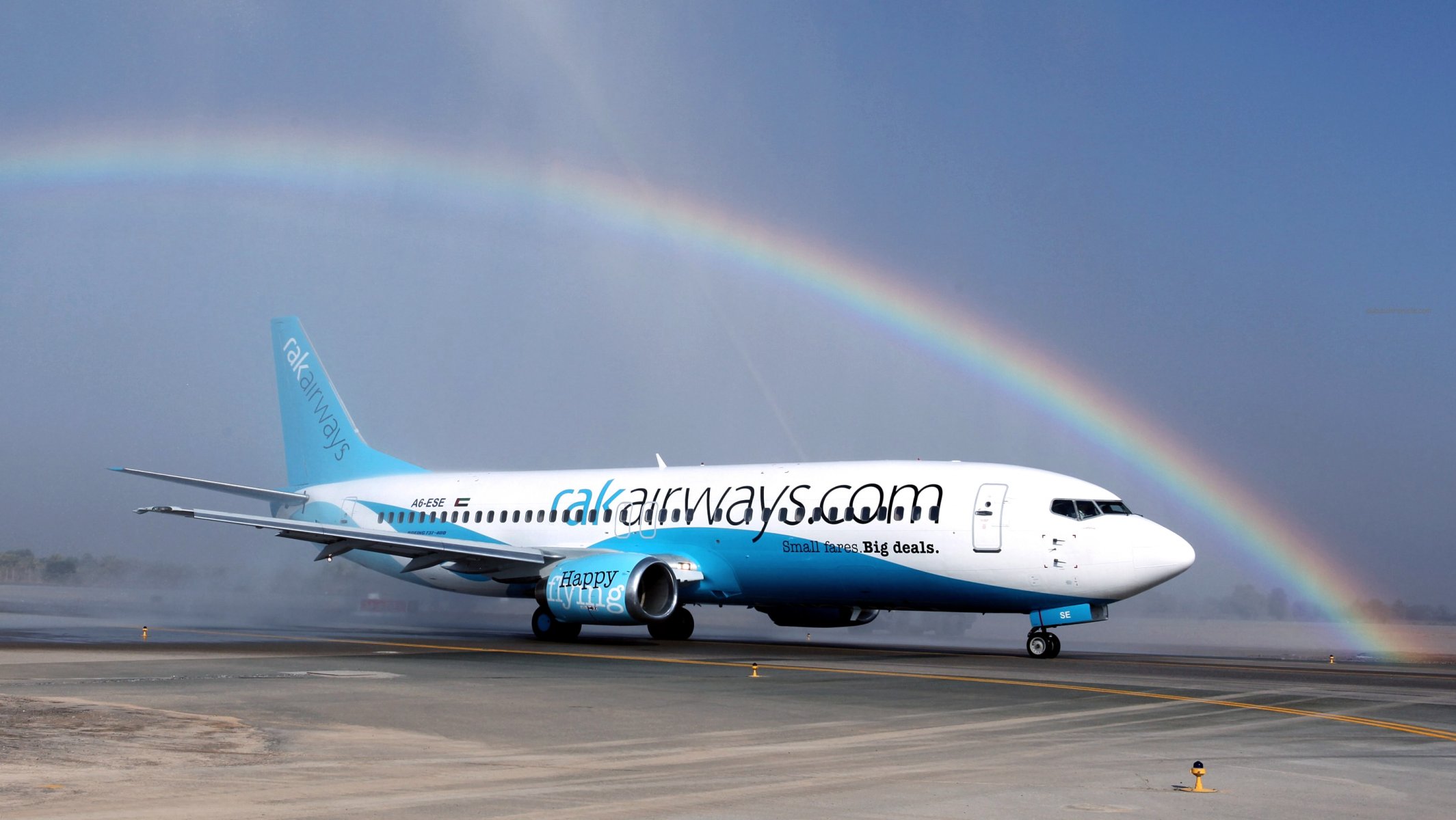 boeing plane aviation sky wings airliner rainbow a side view day